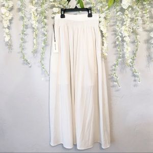 Aritzia Babaton Eduardo Cream Maxi Skirt